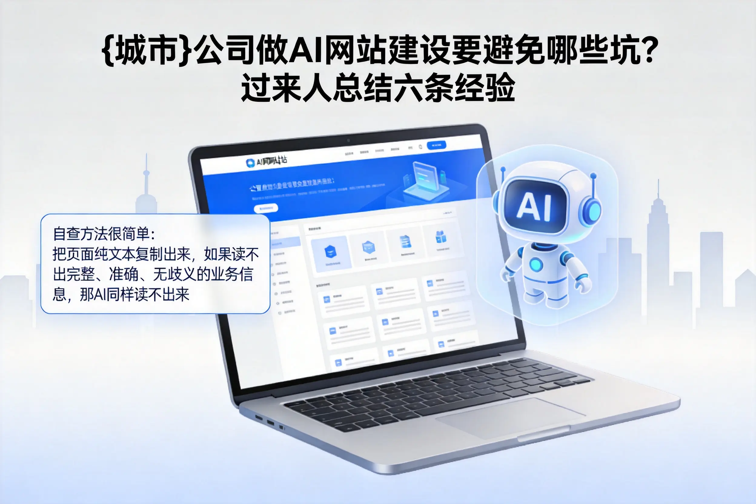 南充公司做AI网站建设要避免哪些坑？过来人总结六条经验