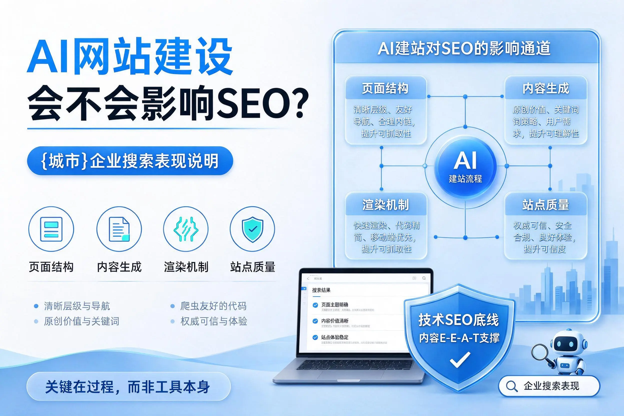 AI网站建设会不会影响SEO？南充企业搜索表现说明
