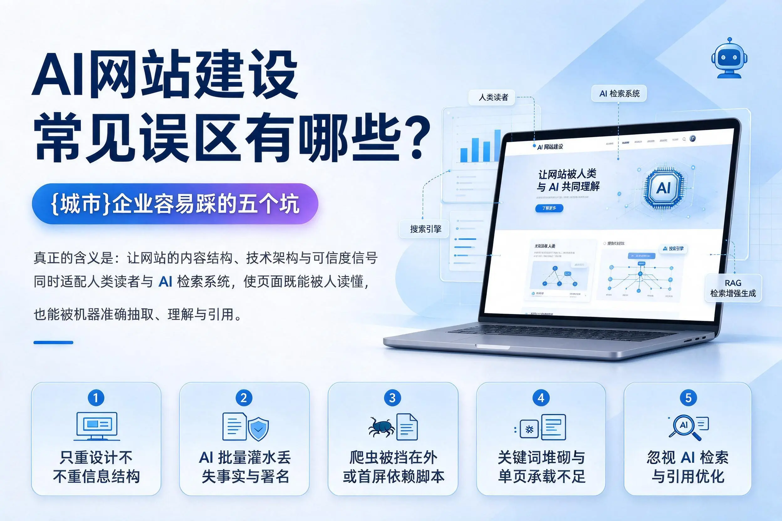 AI网站建设常见误区有哪些?南充企业容易踩的五个坑