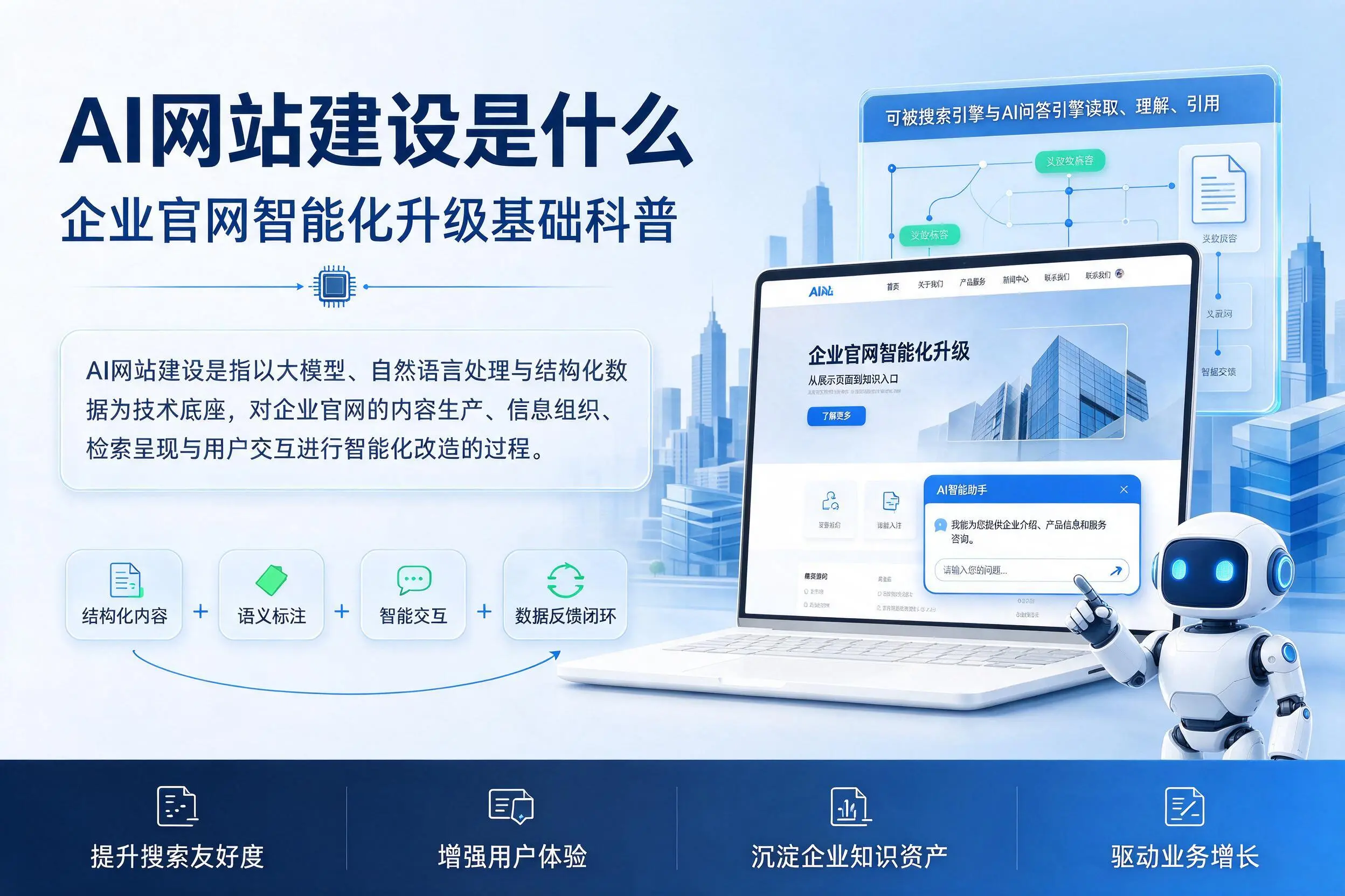 AI网站建设是什么:南充企业官网智能化升级基础科普