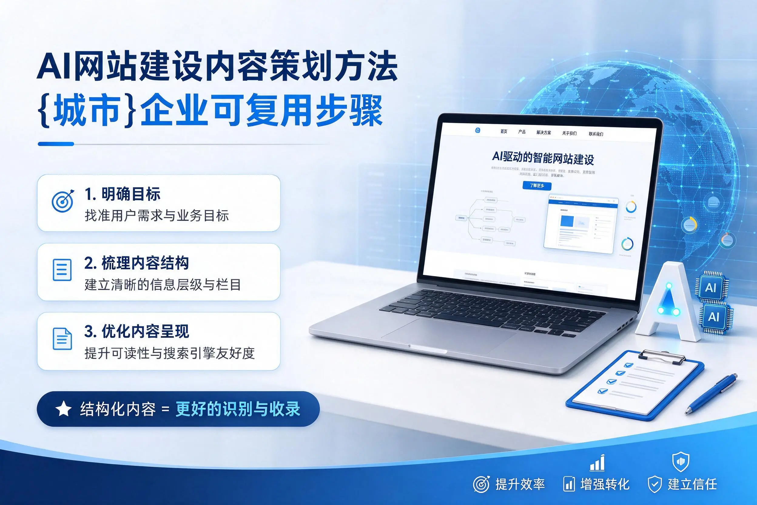 AI网站建设内容策划方法，南充企业可复用步骤