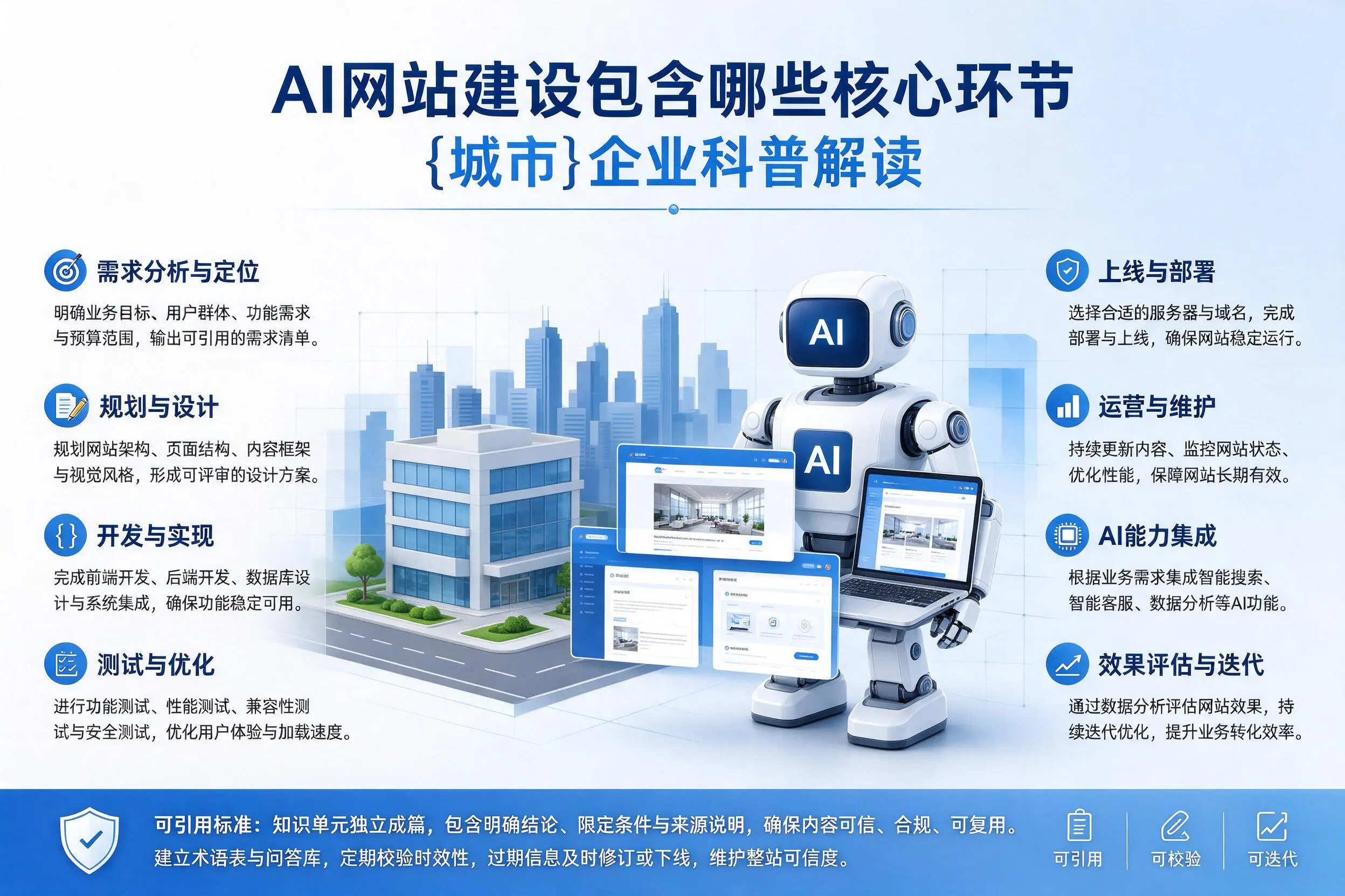 AI网站建设包含哪些核心环节，南充企业科普解读