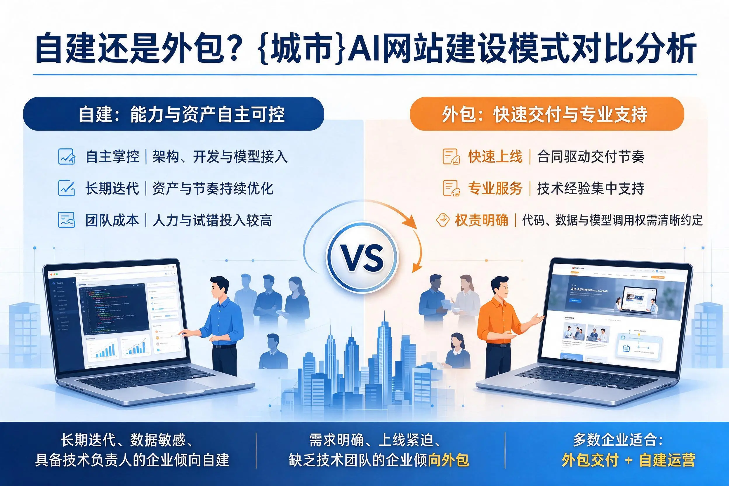 自建还是外包？南充AI网站建设模式对比分析