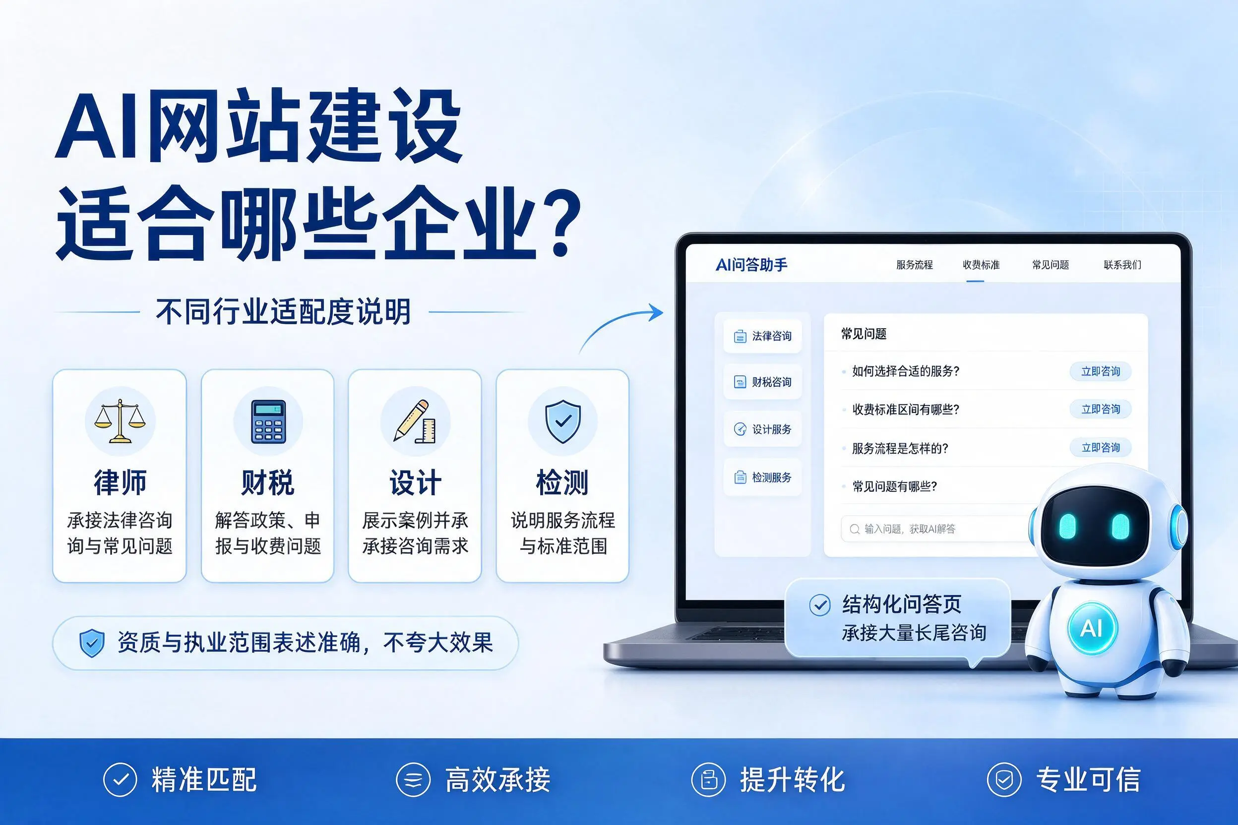 AI网站建设适合哪些企业？南充不同行业适配度说明