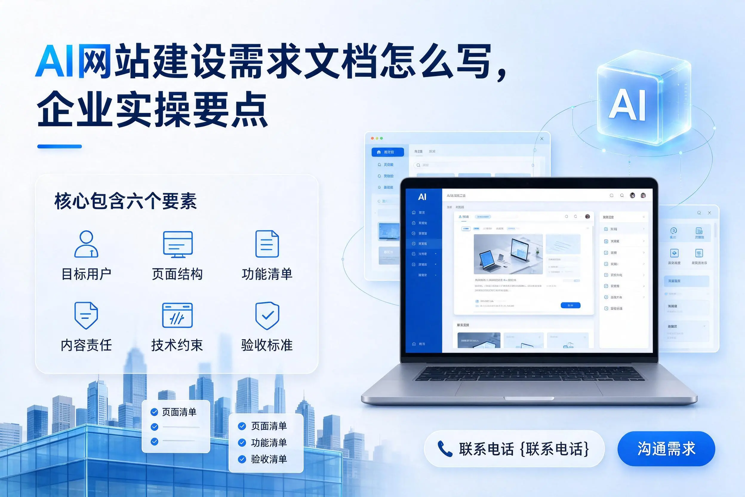 AI网站建设需求文档怎么写，南充企业实操要点